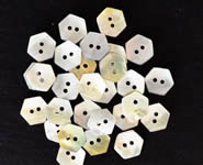 Mini-Hexagon Mother of Pearl Buttons